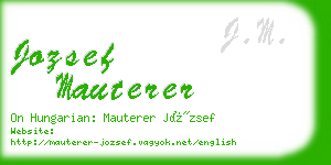 jozsef mauterer business card